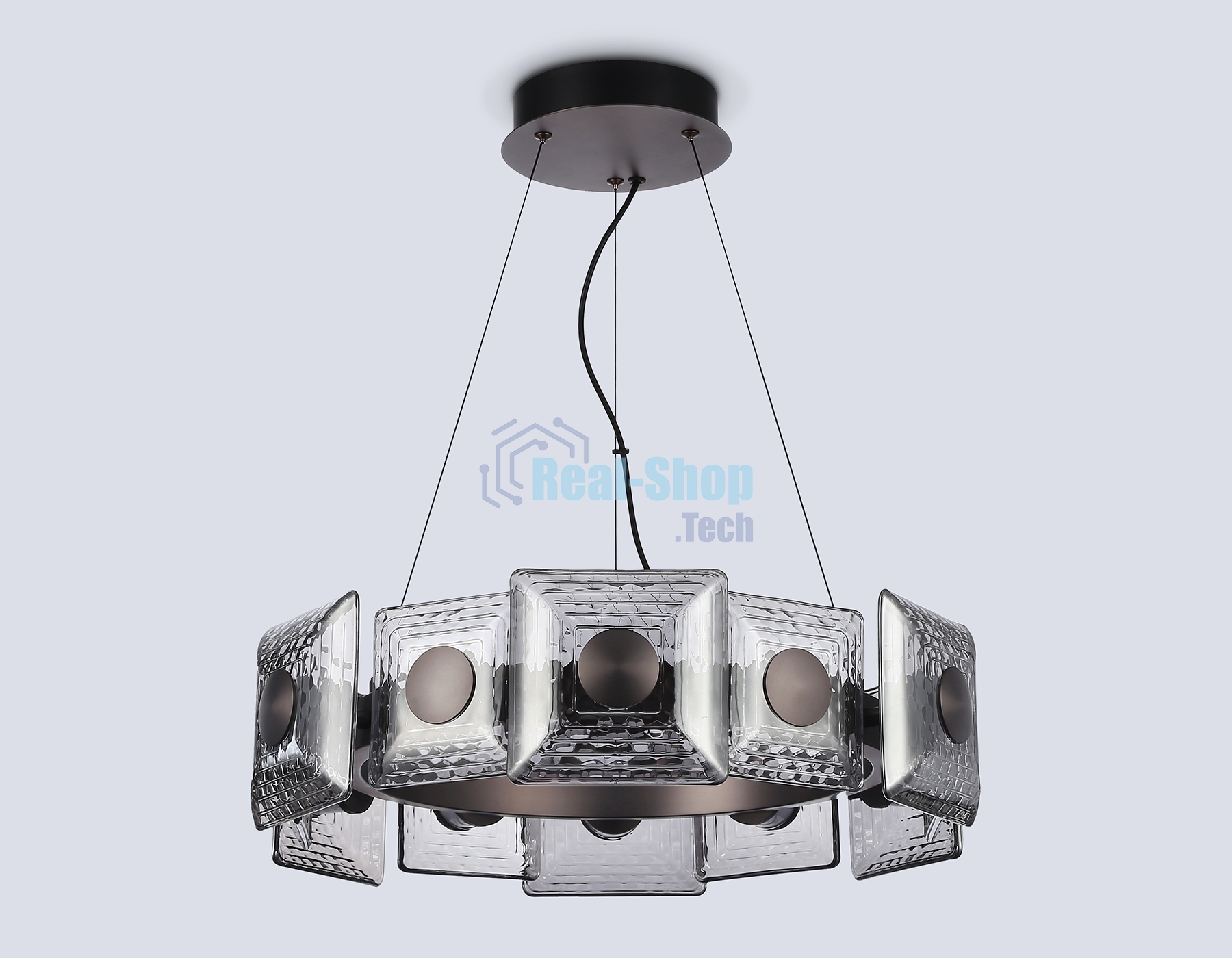 Светильник Ambrella light LH31024 GR/SM серый/дымчатый 56W 3000K D570*150