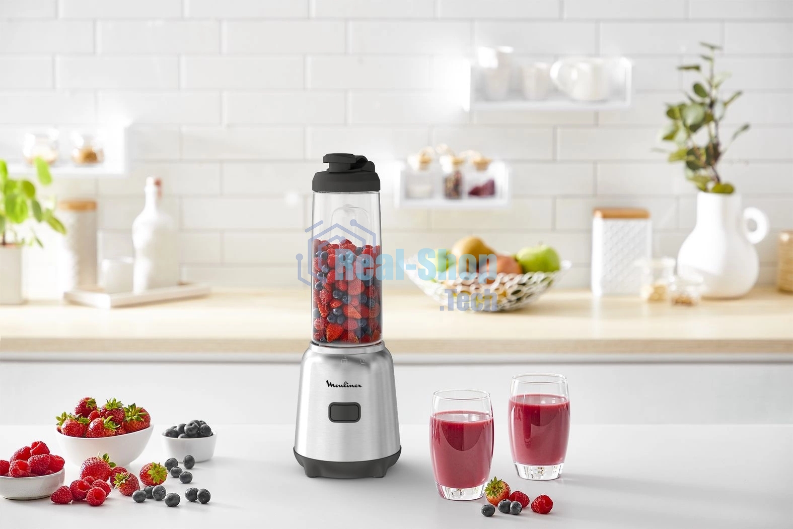 Блендер стационарный Moulinex LM15FD10 серебристый/черный, 300 Вт, 1 скорость