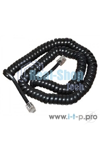 Шнур для телефонной трубки Rexant витой RJ-10 (4P-4C), 2м, черный