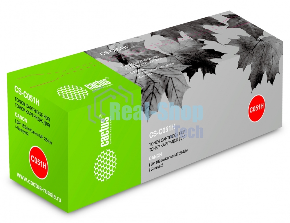 Картридж лазерный Cactus CS-C051H черный (4100 стр.) для Canon LBP 162dw/MF 264dw/267dw/269dw