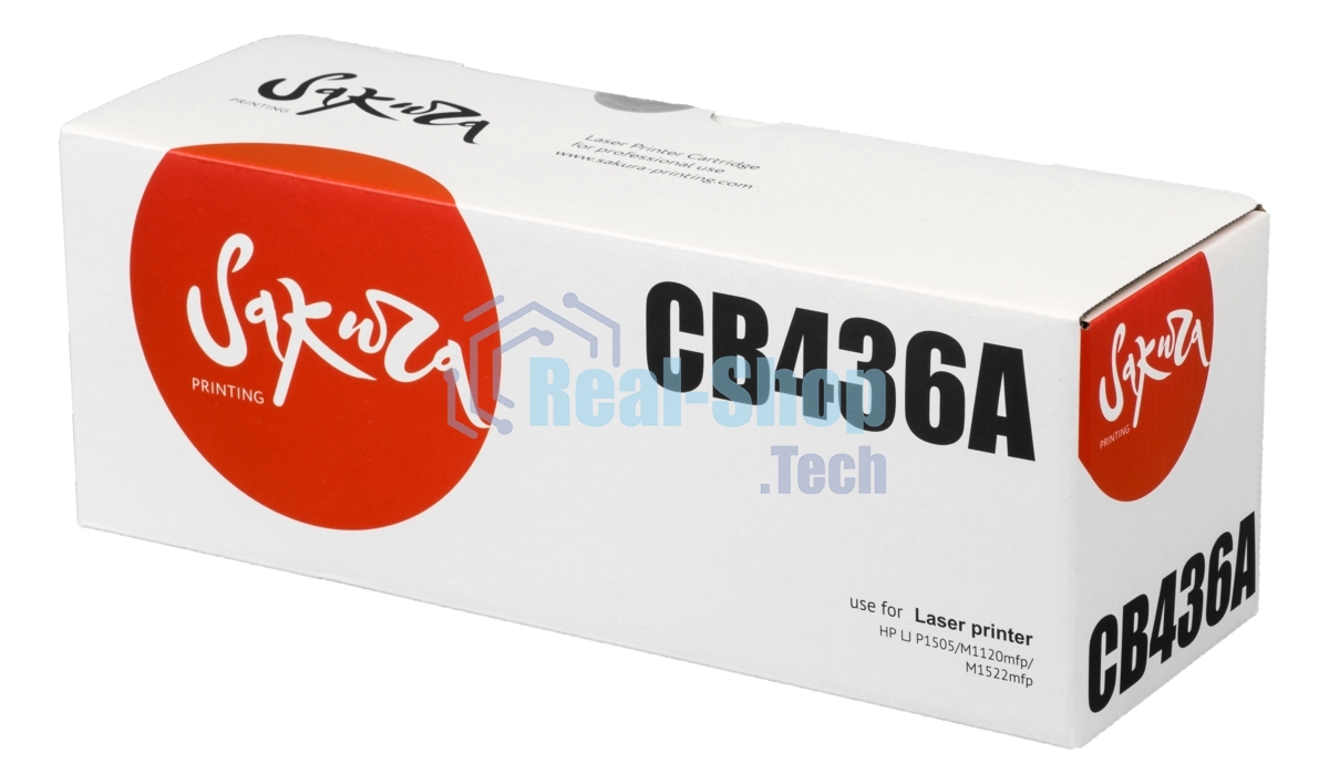 Картридж лазерный Sakura CB436A для HP LJ P1505/M1120mfp/M1522mfp, черный, 2000 к.