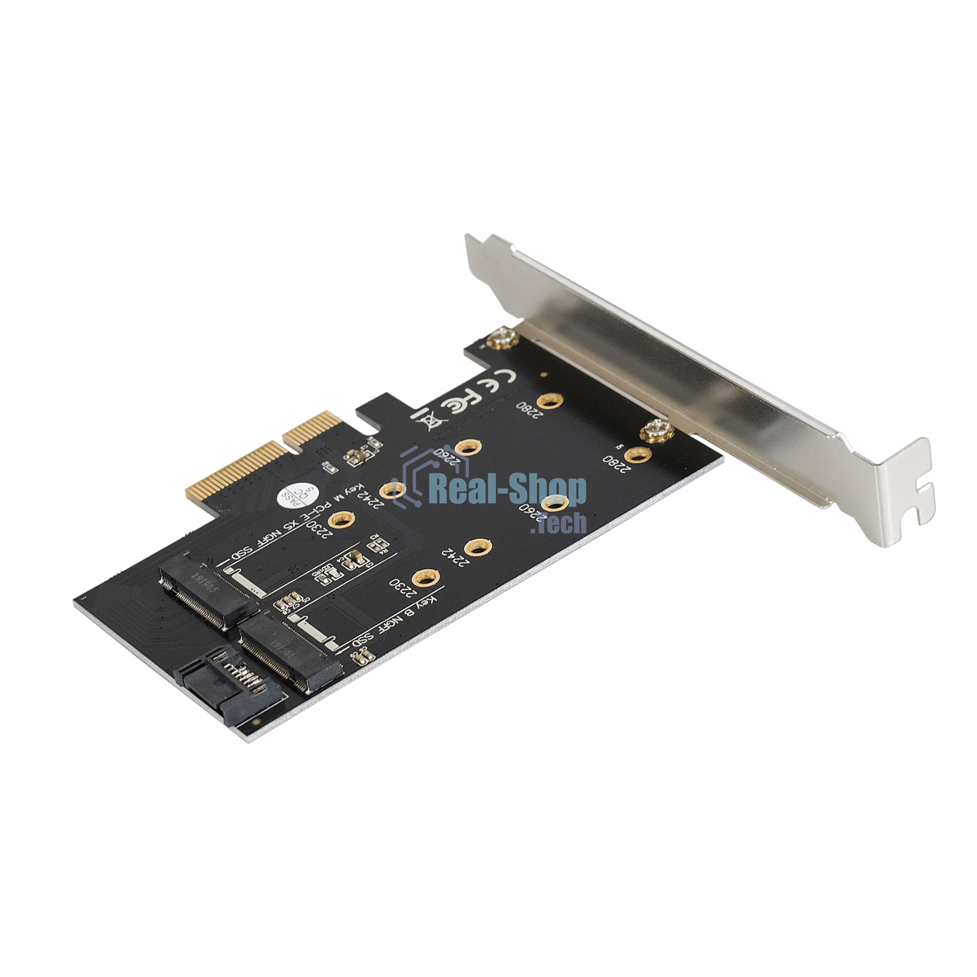Переходник ExeGate EXE-509 M.2 B key + M.2 M Key -> PCI-Ex4/SATA