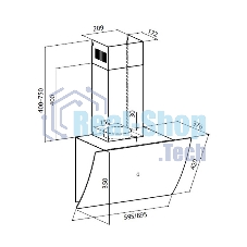 Вытяжка каминная Lex Plaza GS 900 WH белый управление: сенсорное (1 мотор)