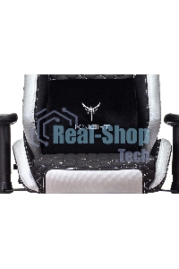 Кресло игровое Knight Neon черный/серебряный соты эко.кожа с подголов. крестовина металл