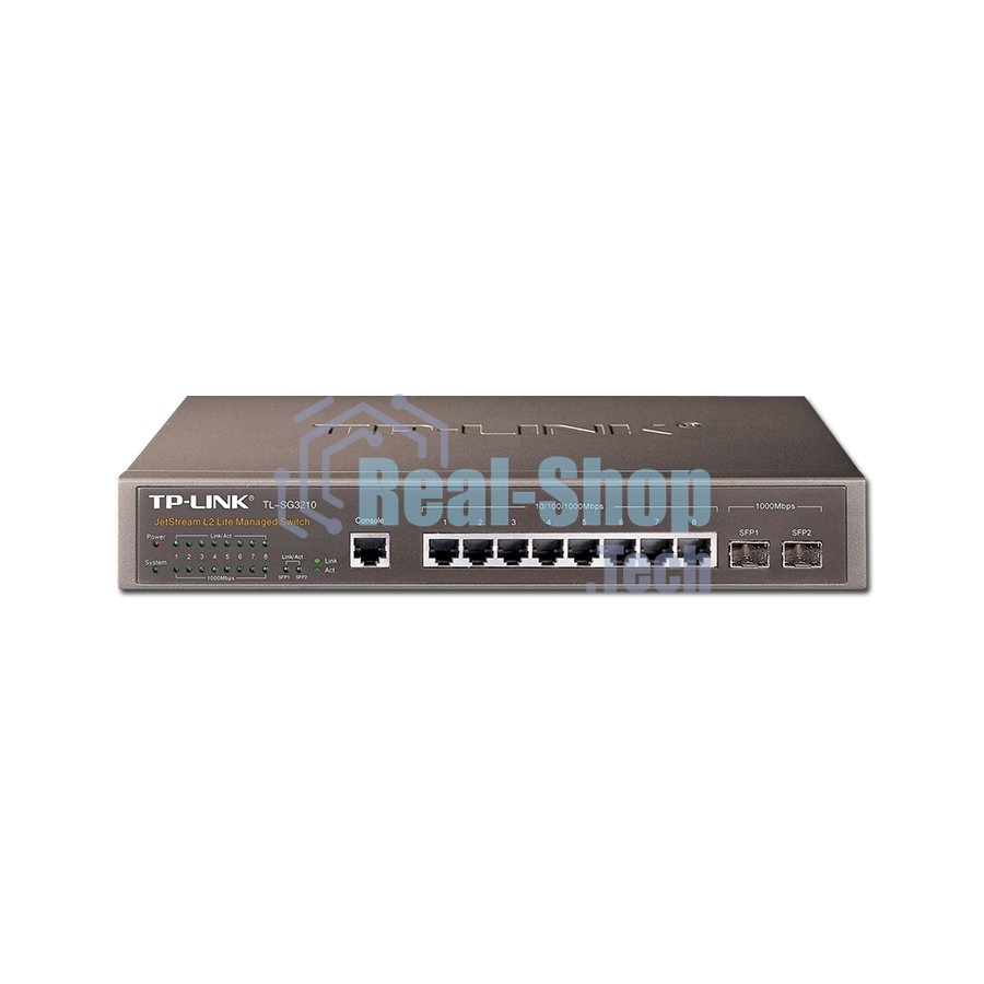 Коммутатор TP-Link SMB TL-SG3210 JetStream 8-Port Gigabit L2 Lite Managed Switch with 2 SFP Slots