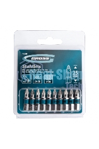 Набор бит Gross 11339 РZ1x25, сталь S2, 10 шт
