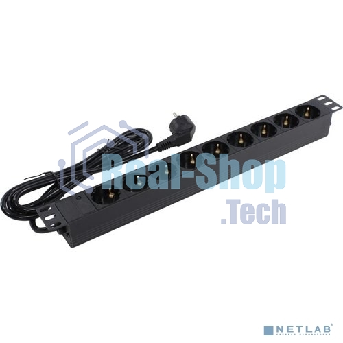 Блок розеток горизонтальный ExeGate ServerPro PDU-19H904 Al-9S-EU2.5, 19