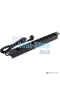 Блок розеток горизонтальный ExeGate ServerPro PDU-19H904 Al-9S-EU2.5, 19