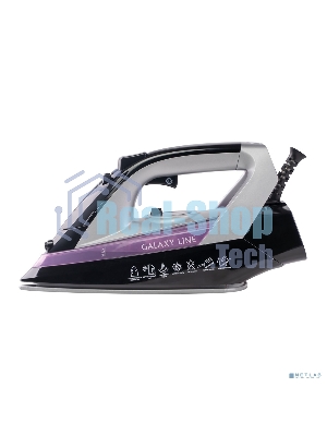 Утюг Galaxy Line GL 6128 фиолетовый/черный, 2200 Вт, 30 г/мин, 140 г/мин, 150 мл