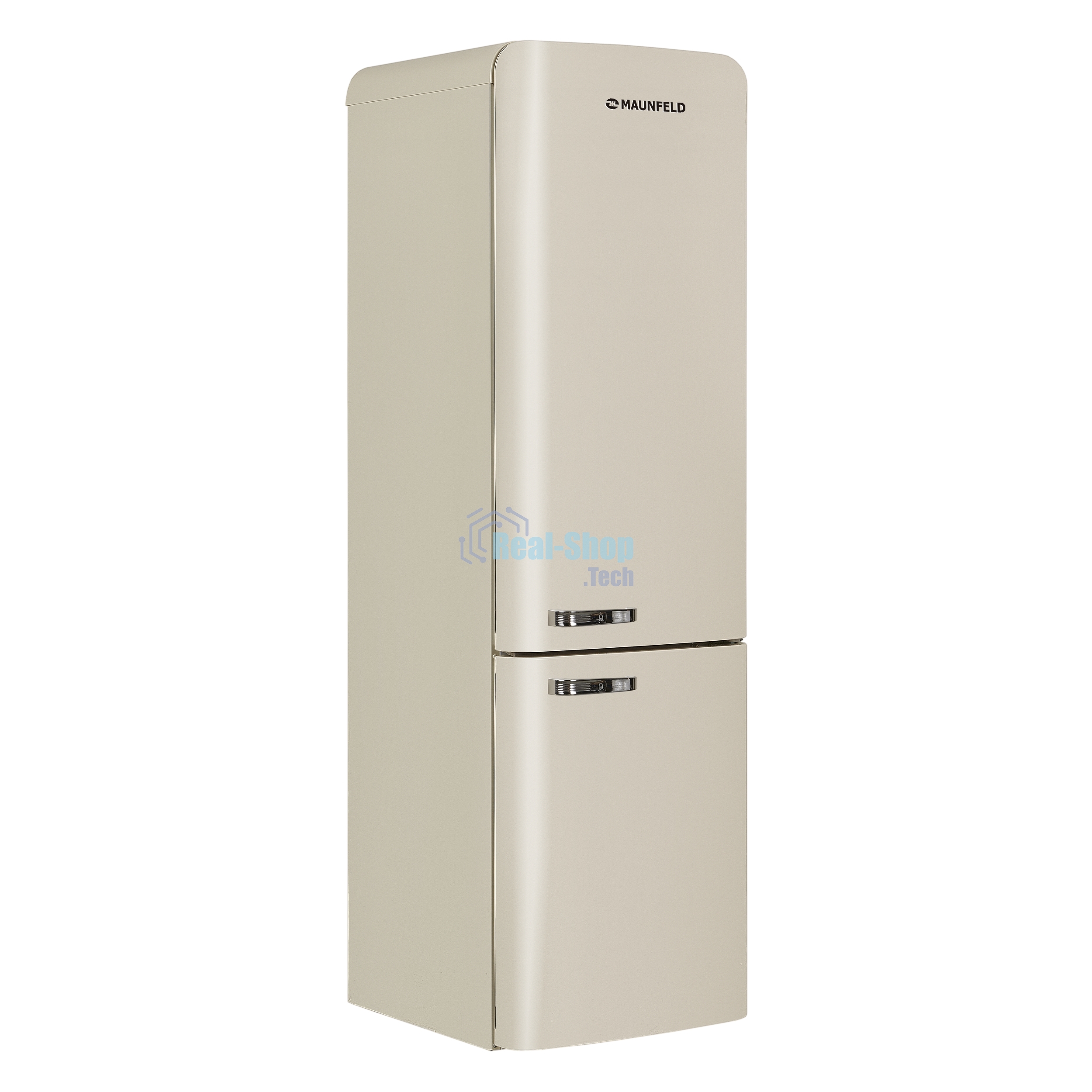 Холодильник Maunfeld MFF186NFRBG бежевый двухкамерный 181/71л морозилка снизу