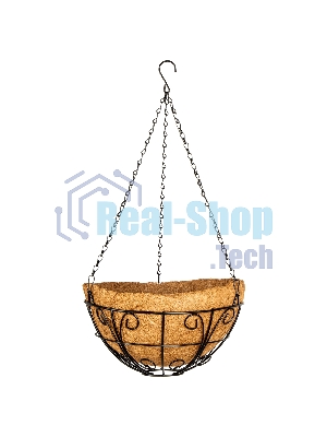 Кашпо подвесное с декором Palisad с кокосовой корзиной, диаметр, 30 см