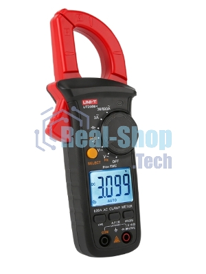 Токоизмерительные клещи UT200B+ переменный ток (600А); Напряжение постоянного/переменного тока (600 В), сопротивление (3 МОм); Емкость
