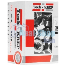 Гайка Tech-Krep DIN934 шестигранная оцинк. М10 (50 шт) - коробка с ок. 105249