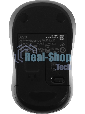 Мышь беспроводная Logitech B220 Silent черный, 1000 dpi, радиоканал, USB, кнопки - 3