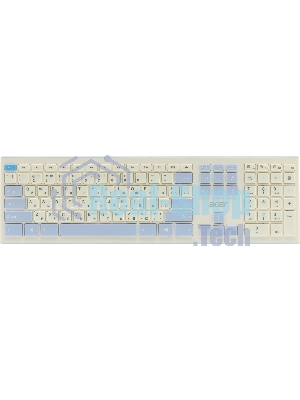 Комплект клавиатура + мышь Acer OCC205 беспроводной USB, 1200 dpi, белый/голубой