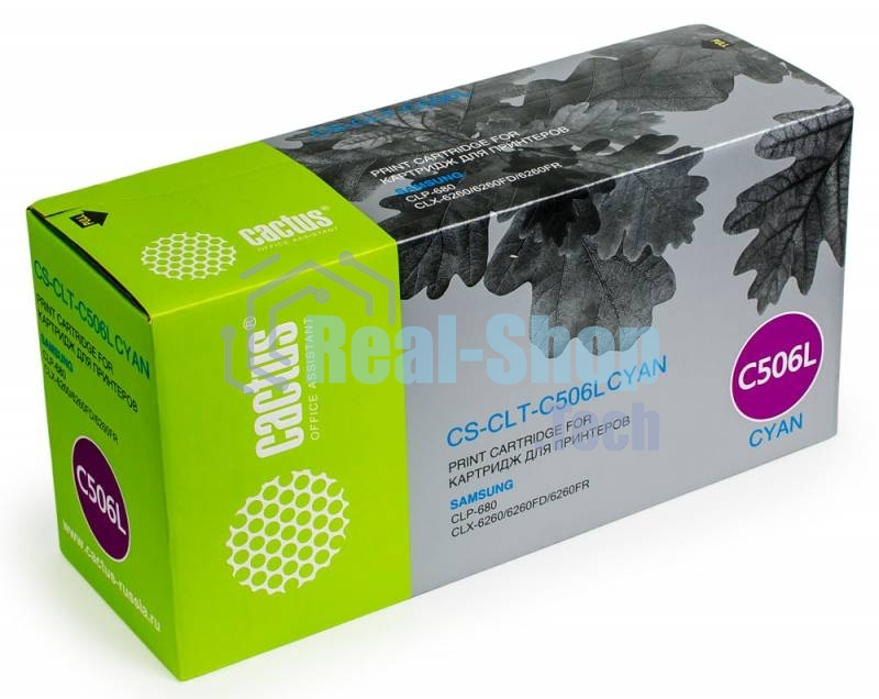 Картридж лазерный Cactus CS-CLT-C506L голубой (3500 стр.) для Samsung CLP 680; CLX 6260/6260FD/6260FR
