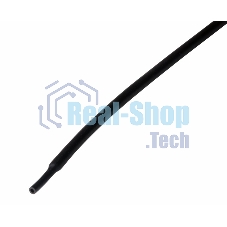 Трубка термоусадочная Rexant 2.0/1.0 1м черный