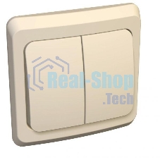 Выключатель 2-кл. СП Этюд 10А IP20 крем. SchE BC10-002K