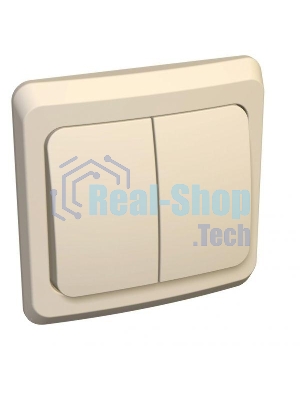 Выключатель 2-кл. СП Этюд 10А IP20 крем. SchE BC10-002K