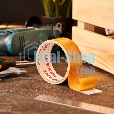 Двухсторонний скотч Rexant, полипропиленовая основа, 38 мм, ролик 5 м