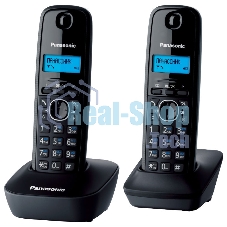 Телефон беспроводной (DECT) Panasonic KX-TG1612RUH (серый) Доп трубка в комплекте,АОН, Caller ID,12 мелодий звонка,поиск трубки