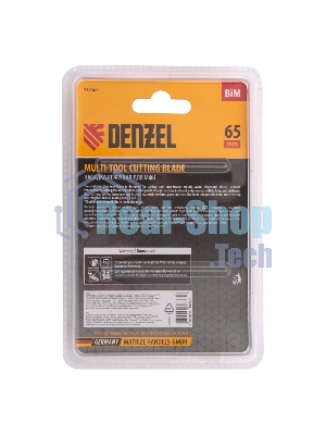 Насадка для МФИ Denzel режущая прямая, BiM, по металлу и дереву, 65 x 1,2 мм, мелкий зуб