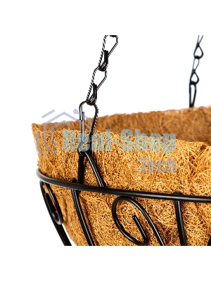 Кашпо подвесное с декором Palisad с кокосовой корзиной, диаметр, 30 см