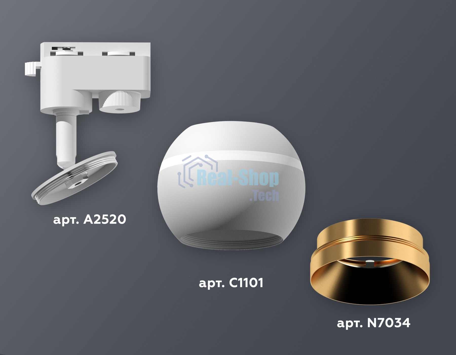 Светильник Ambrella light XT1101023 SWH/PYG белый песок/золото желтое полированное GU5.3 LED 3W 4200K (A2520, C1101, N7034)