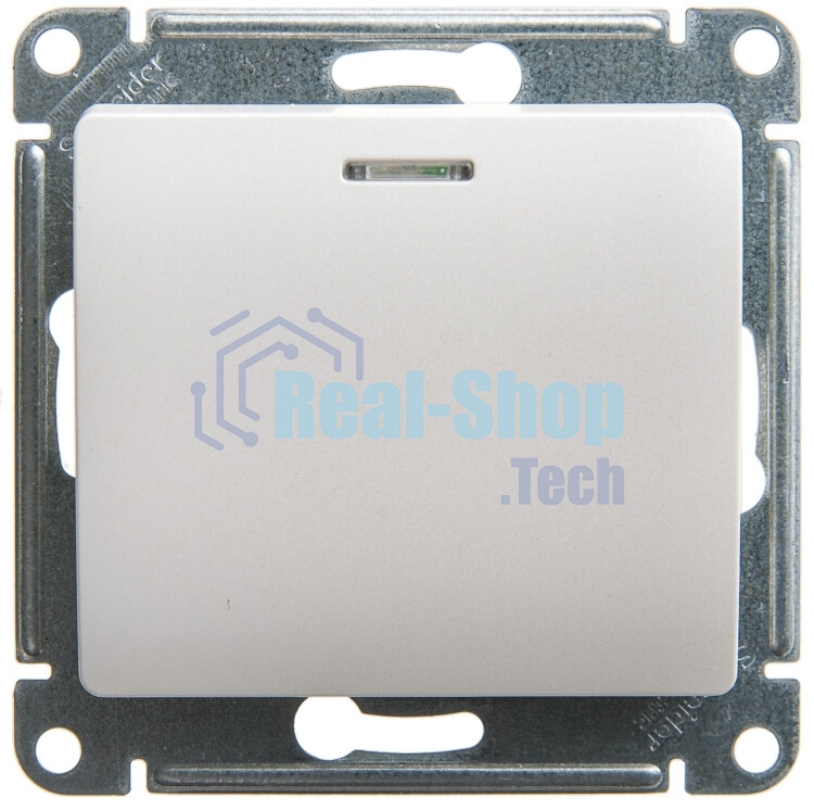 Механизм выключателя 1-кл. СП Glossa 10А IP20 10AX с подсветкой перламутр SchE GSL000613
