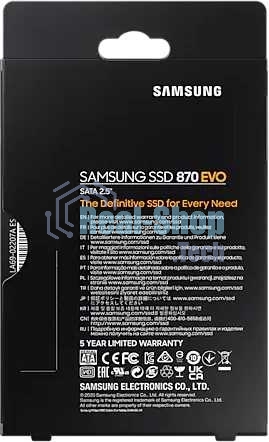 Накопитель SSD Samsung 4Tb 870 EVO, V-NAND, 2.5