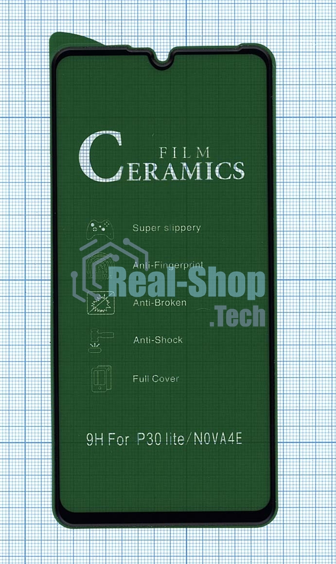 Керамическая пленка (стекло) для Huawei Nova 4E/P30 liteчерный