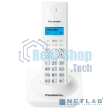 Телефон беспроводной (DECT) Panasonic KX-TG1711RUW (белый) АОН, Caller ID,12 мелодий звонка,подсветка дисплея,поиск трубки