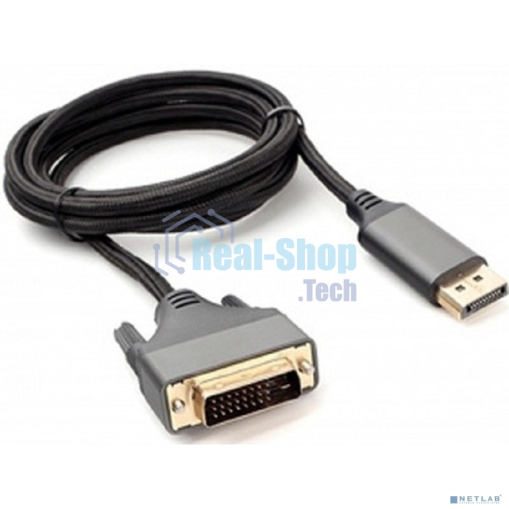 Кабель DisplayPort v1.2 KS-is KS-769B-2 20M на DVI-D dual link 24+1F, 1.8м