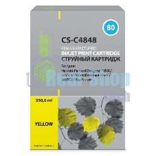 Картридж струйный Cactus CS-C4848 №80 желтый (350 мл.) для HP DesignJet 1050C/1055CM/1000