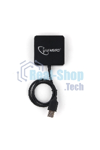USB-концентратор USB 2.0 Gembird UHB-242, 4 порта, блистер, черный