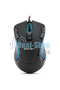 Мышь проводная Crown Gaming CMXG-804 черный, 2000 dpi, USB, кнопки - 9