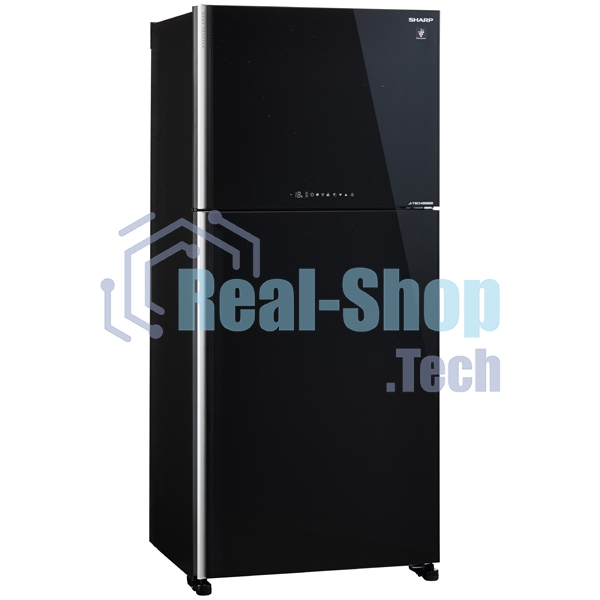 Холодильник Sharp SJ-XG60PGBK черный двухкамерный 422/178 л морозилка сверху, No Frost