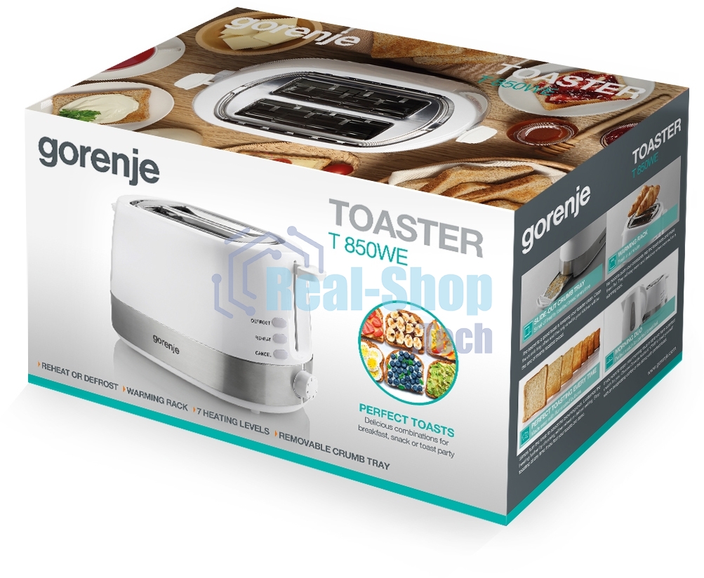 Тостер Gorenje T850WE 720Вт белый