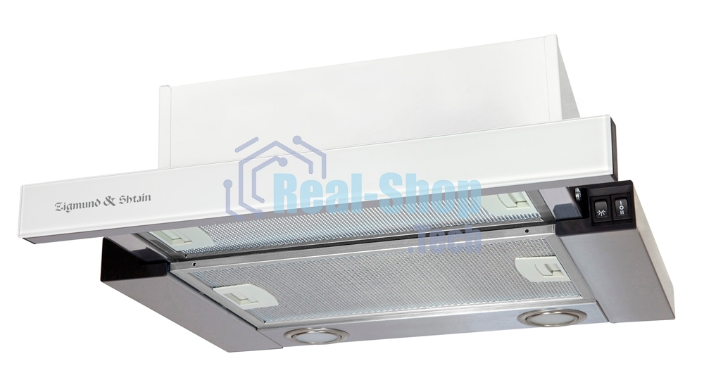 Вытяжка встраиваемая Zigmund & Shtain K 005.41 W белый, 45 см, 400 куб. м/ч, 55 дБ