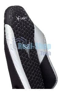 Кресло игровое Knight Neon черный/серебряный соты эко.кожа с подголов. крестовина металл