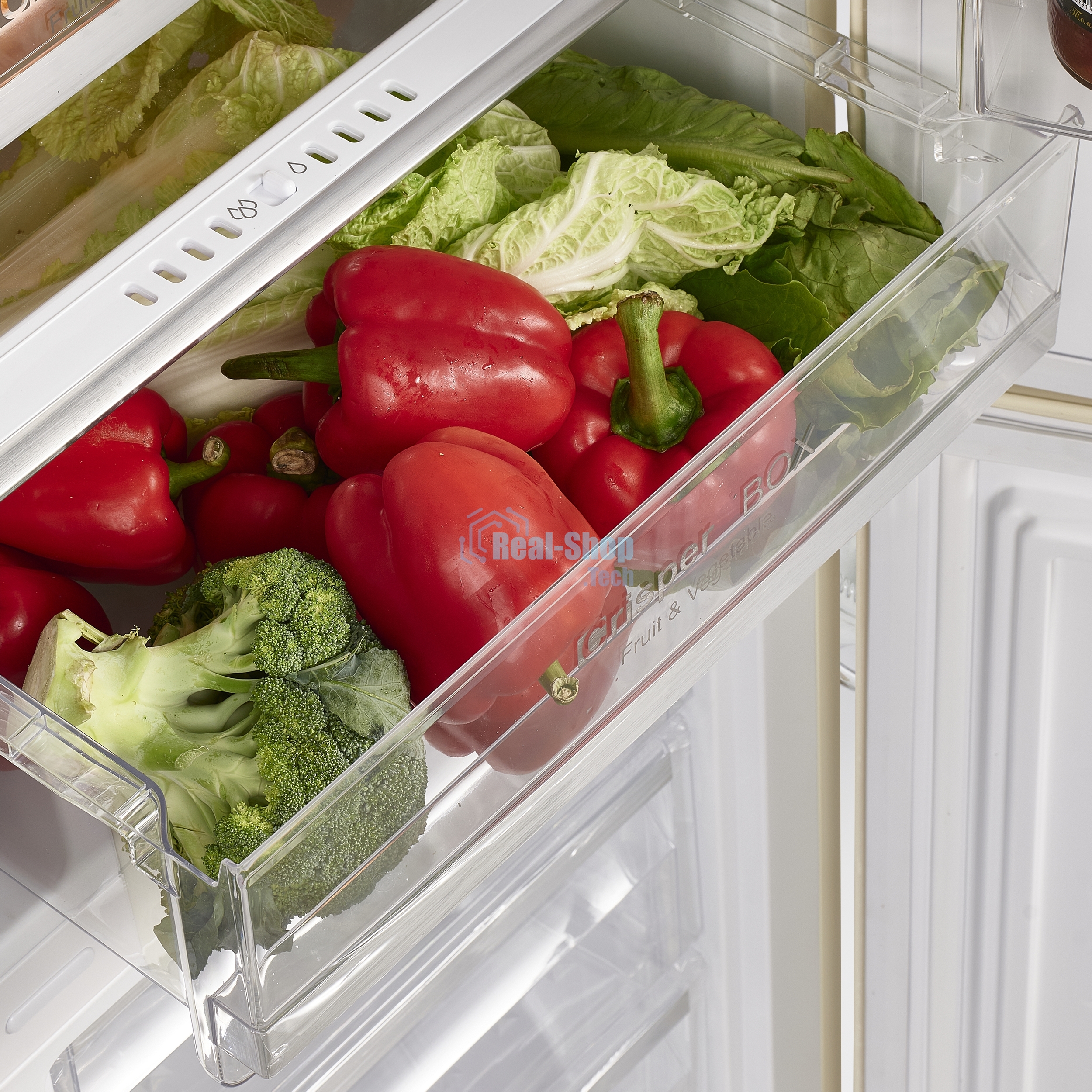 Холодильник Maunfeld MFF186NFRBG бежевый двухкамерный 181/71л морозилка снизу