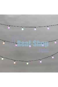 Гирлянда Neon-night Шарики Ø25 мм, 5 м, темно-зеленый ПВХ, 25 диодов, цвет RGb