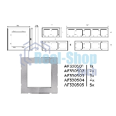 Рамка ALFA Platos (Сталь Стекло органическое) 1-ая AF330501