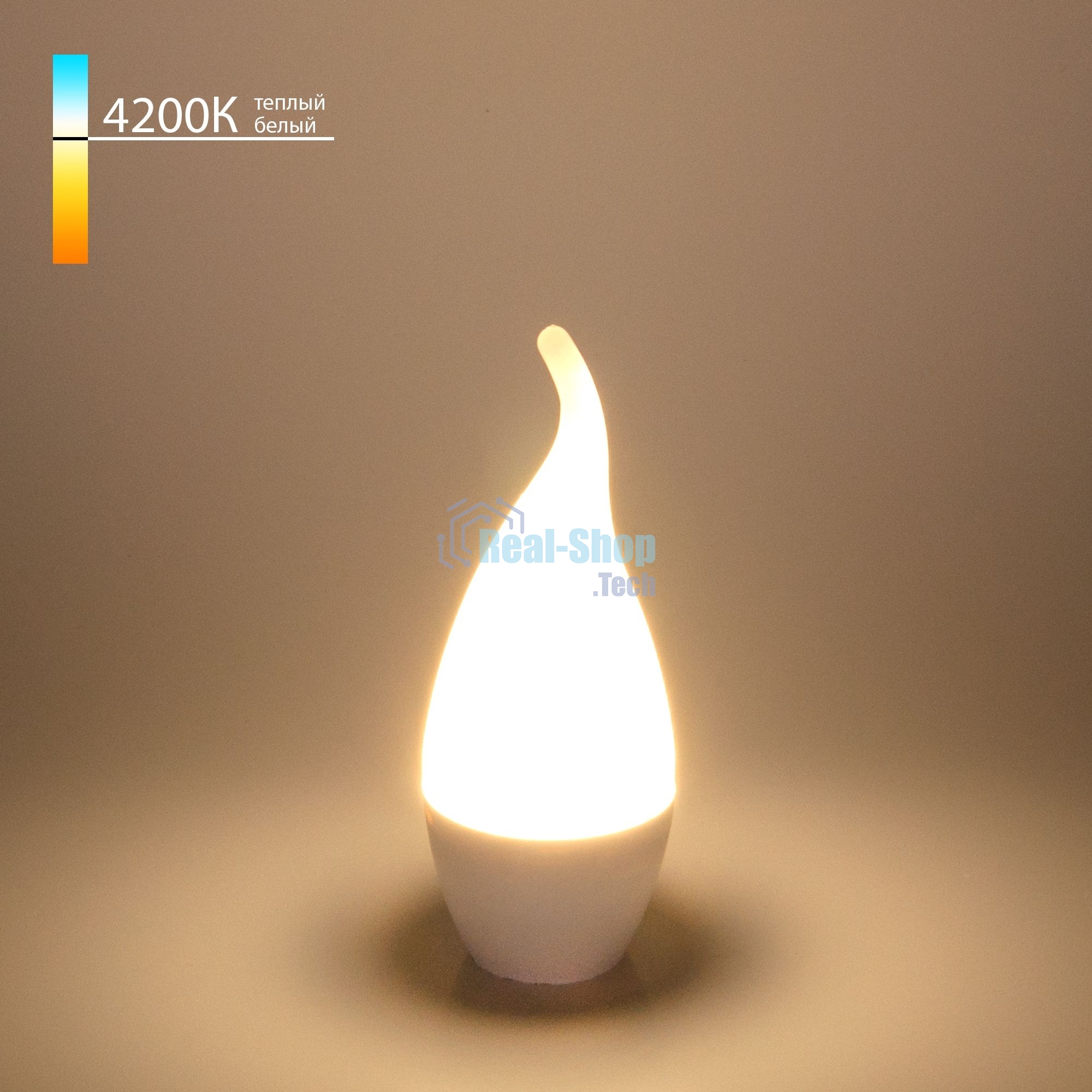 BLE1419 / Светодиодная лампа Свеча на ветру СDW LED D 6W 4200K E14