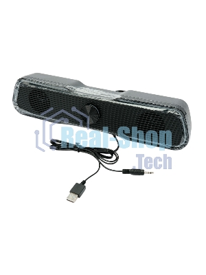Саундбар 2.0 Gembird SPK-320, 6Вт, пластик, рег.громкости, RGB подсветка, черный