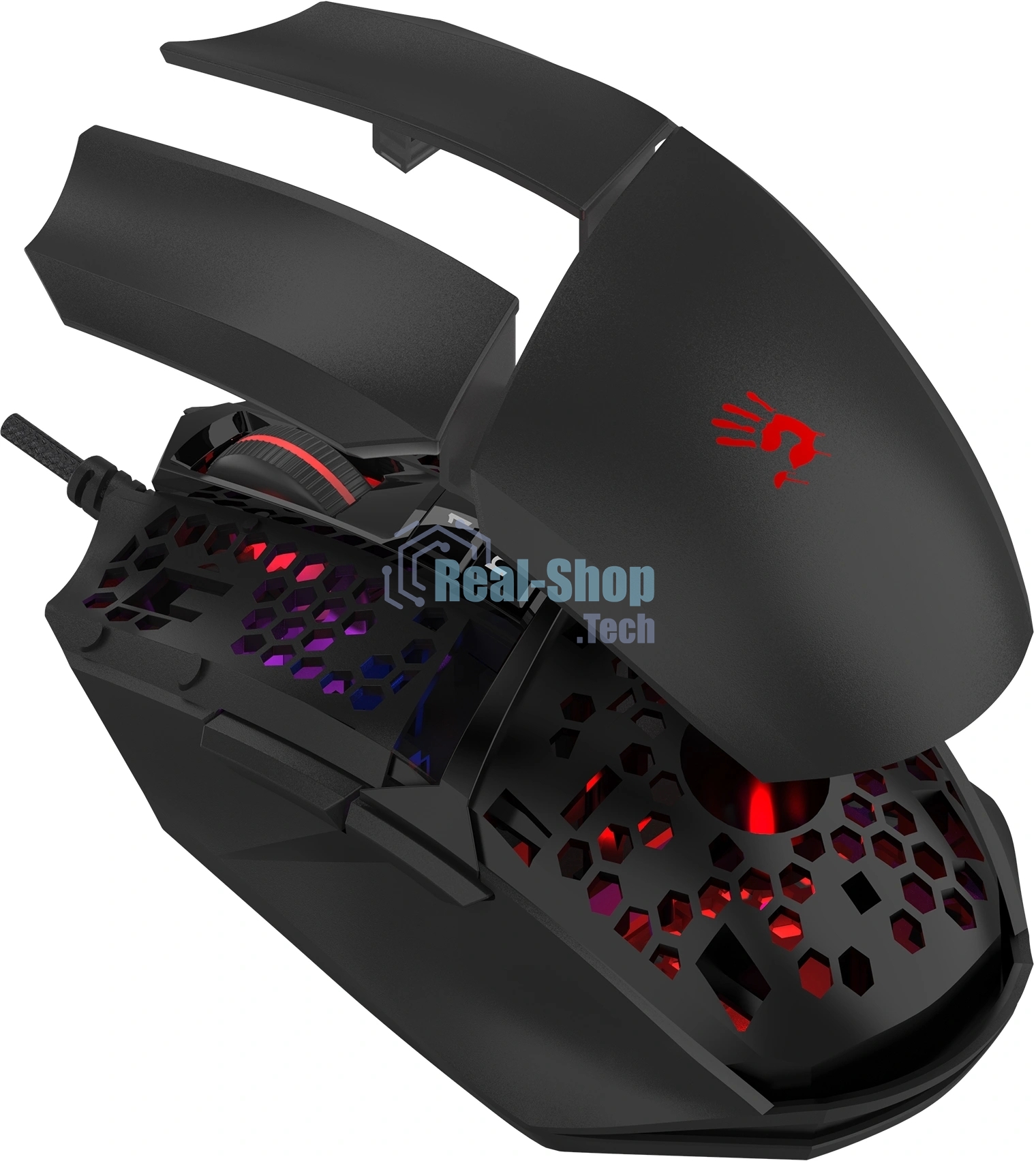 Мышь проводная A4Tech Bloody W65 Max Mini черный, 12000 dpi, USB Type-A, кнопки - 7