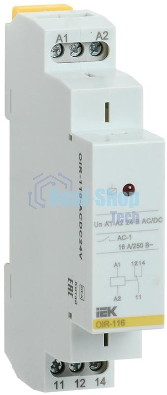 Реле промежуточное OIR 1 конт. (16А) 24В AC/DC IEK OIR-116-ACDC24V