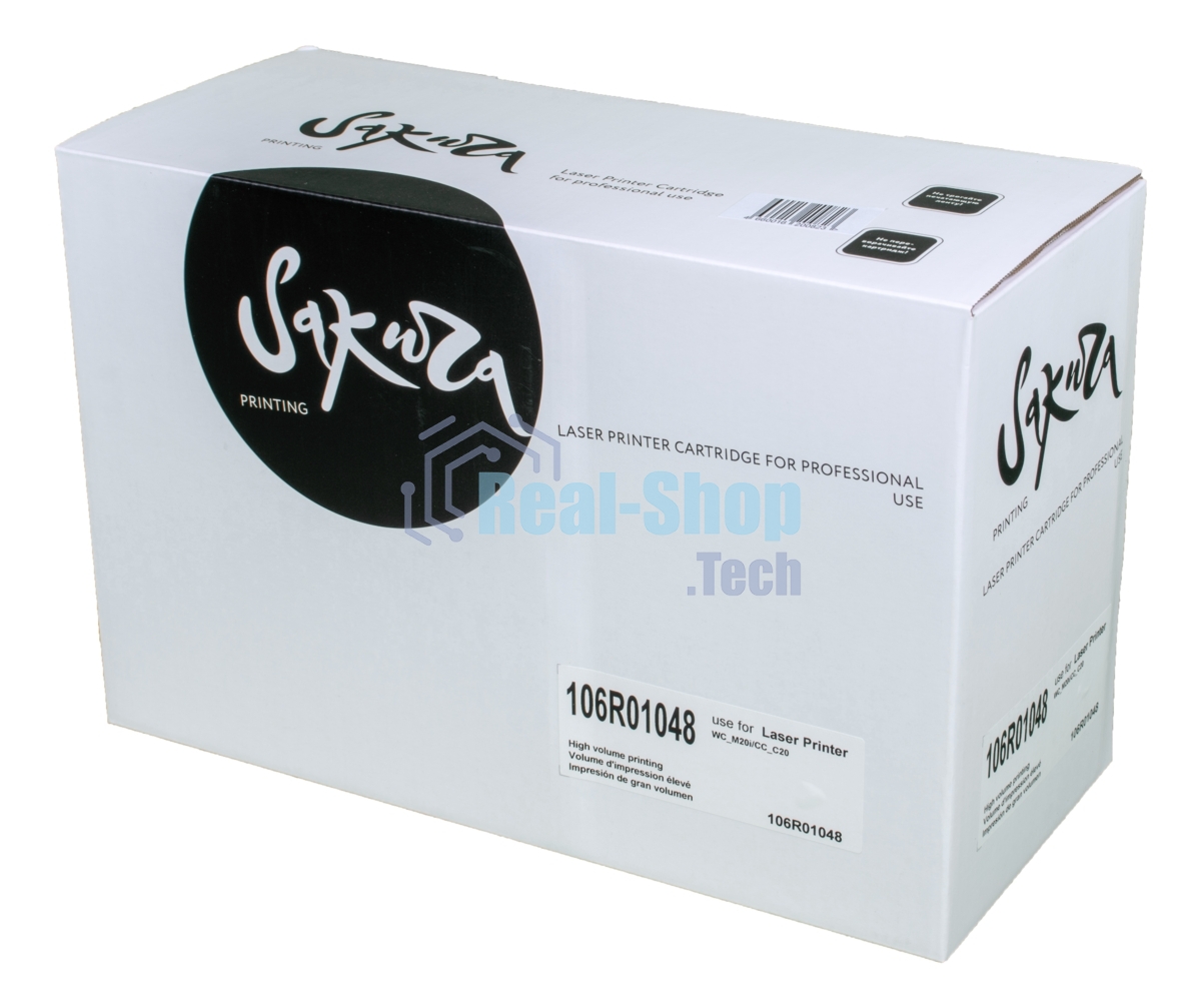 Картридж Sakura 106R01048 для Xerox CopyCentre C20 WC M20, черный, 8000 к.