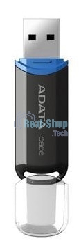 Флешка USB ADATA C906 (AC906-32G-RBK), 32Gb, USB 2.0, R/W 15/5, черный/синий