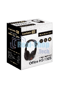Гарнитура проводная полноразмерная с микрофоном (гарнитура) ExeGate Office HS-130S (2x3.5мм, динамик 40мм, 20-20000Гц, длина кабеля 2.2м, регулировка громкости)